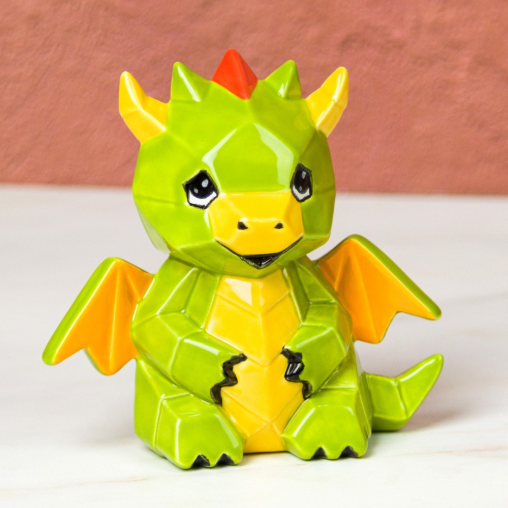MB1640 - Dragon Facet-ini in ready to paint cone 04 ceramic